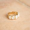 Bold Moonstone Ring 18ct Gold Plate