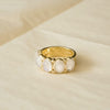 Bold Moonstone Ring 18ct Gold Plate