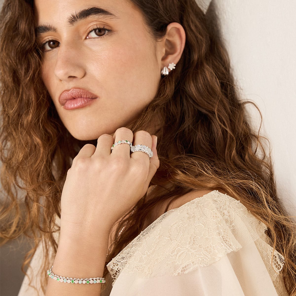 Bold Moonstone Ring Sterling Silver