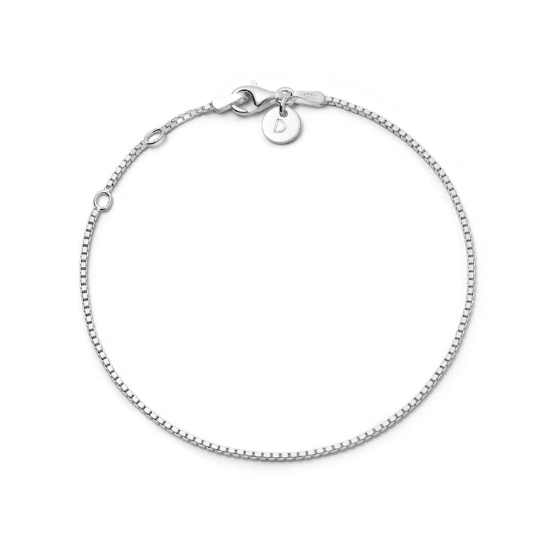 Box Layering Chain Bracelet Sterling Silver