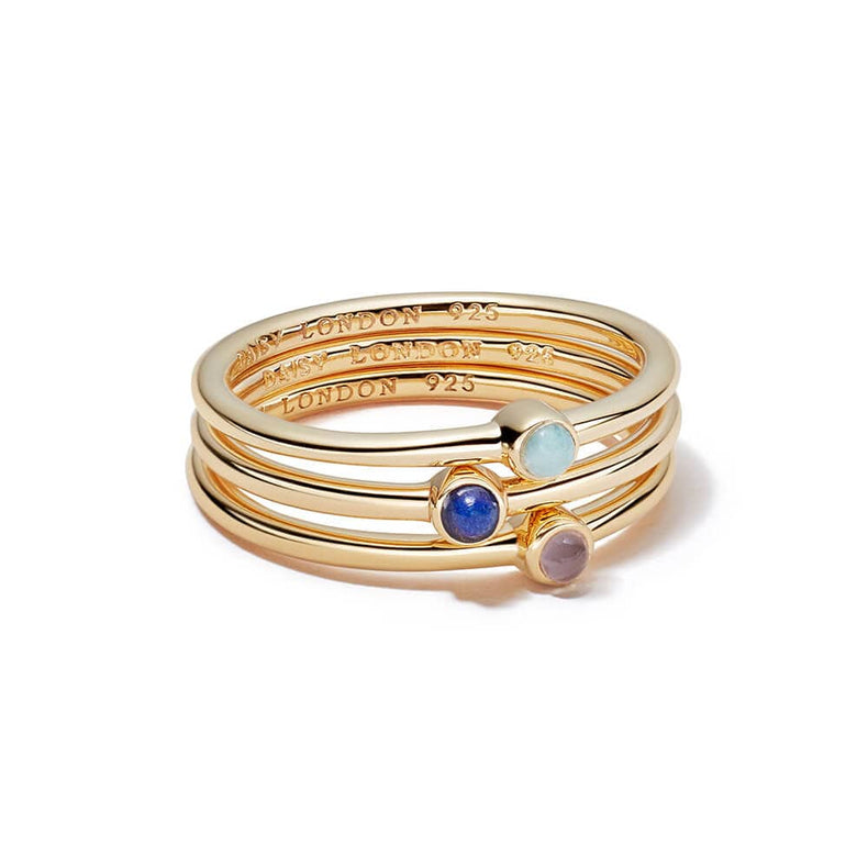 Calming Love Ring Stack 18ct Gold Plate recommended