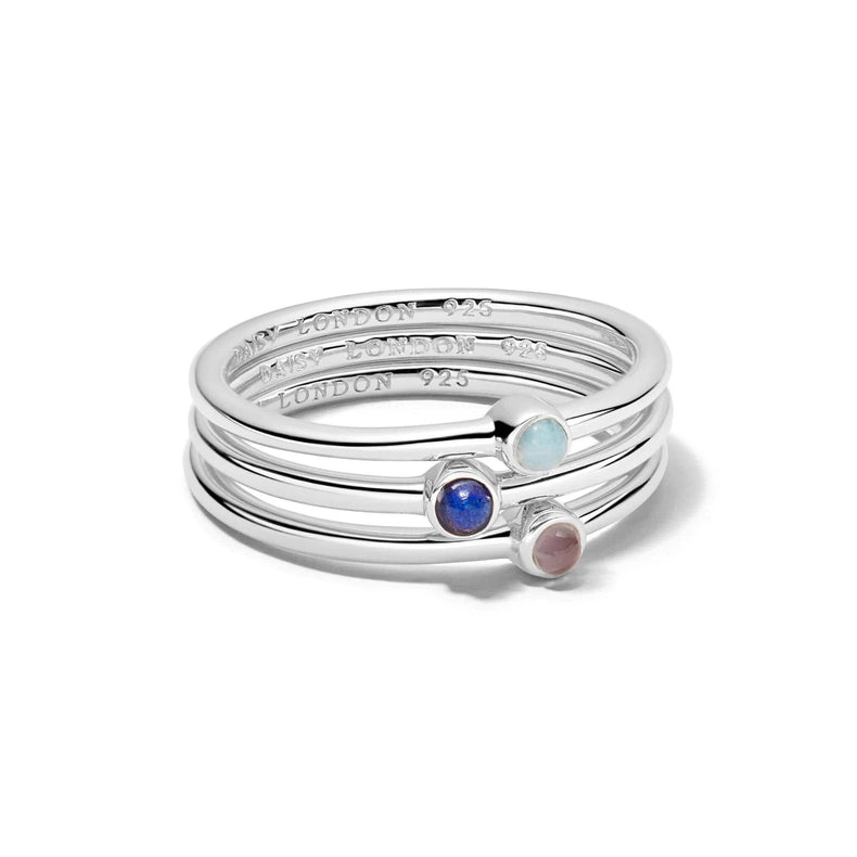 Calming Love Ring Stack Sterling Silver recommended