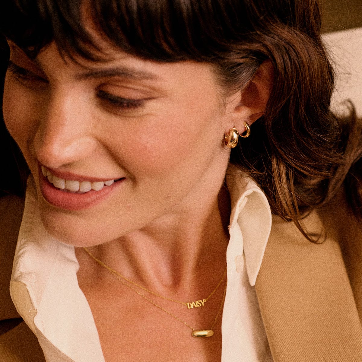 Chubby Hoop Earrings 9ct Solid Gold