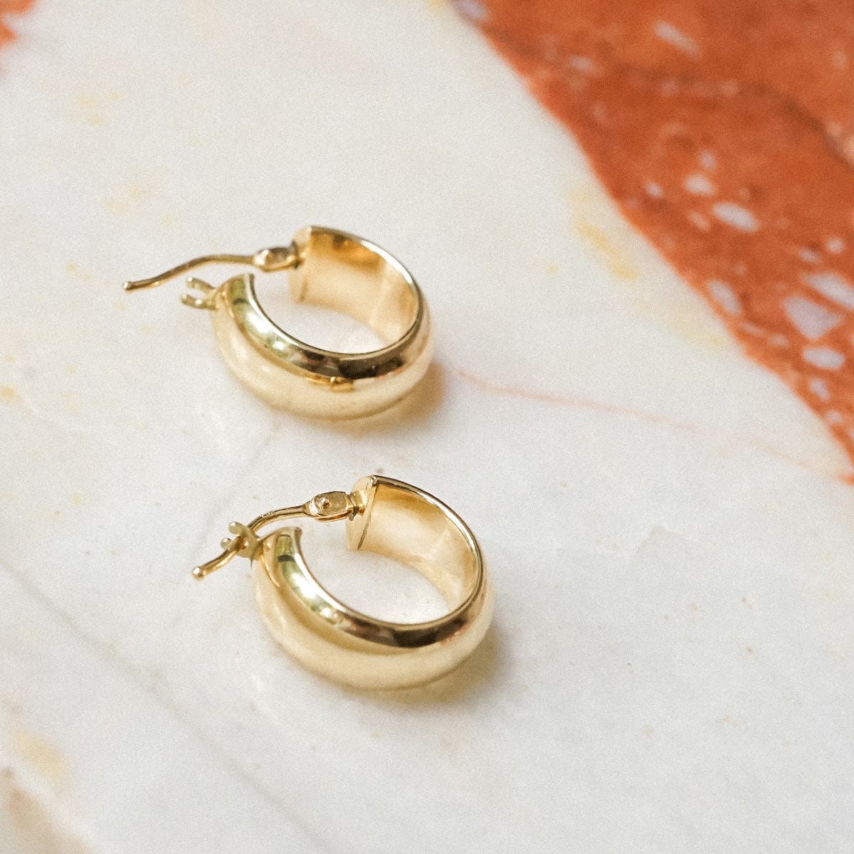 Chubby Hoop Earrings 9ct Solid Gold