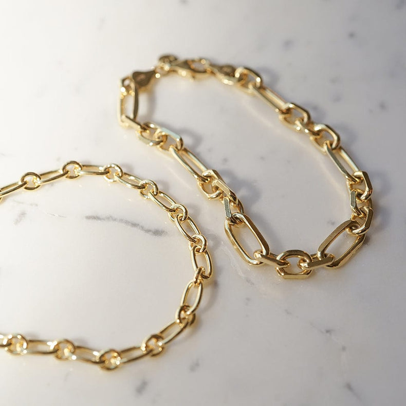 Chunky Bracelet Set 18ct Gold Plate