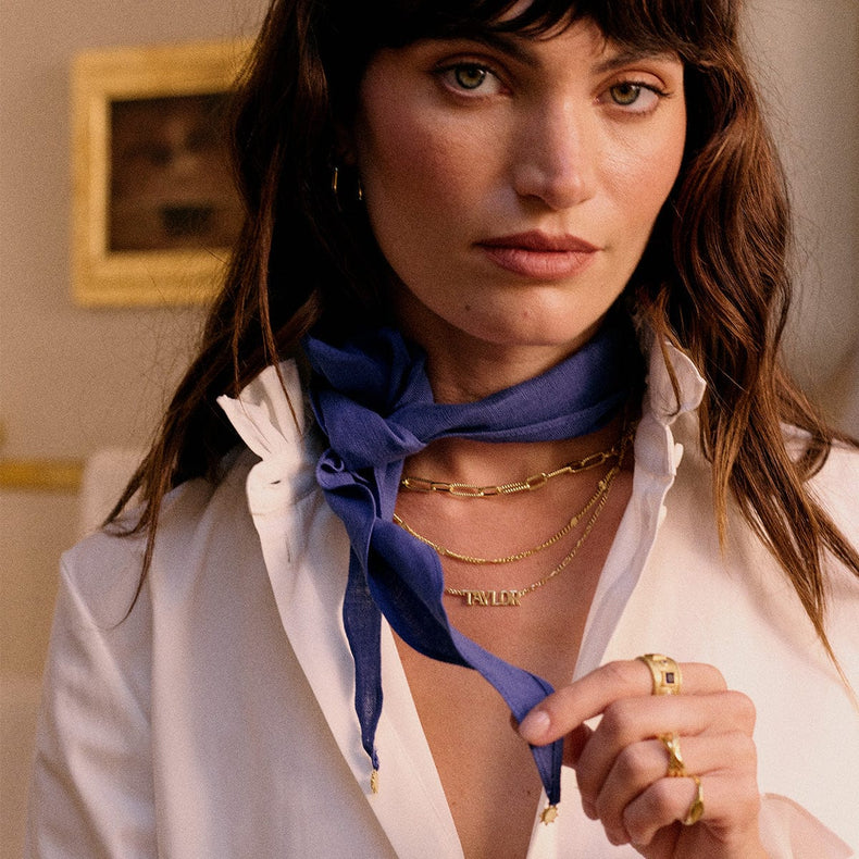 Chunky Stone Textured Ring 18ct Gold Plate