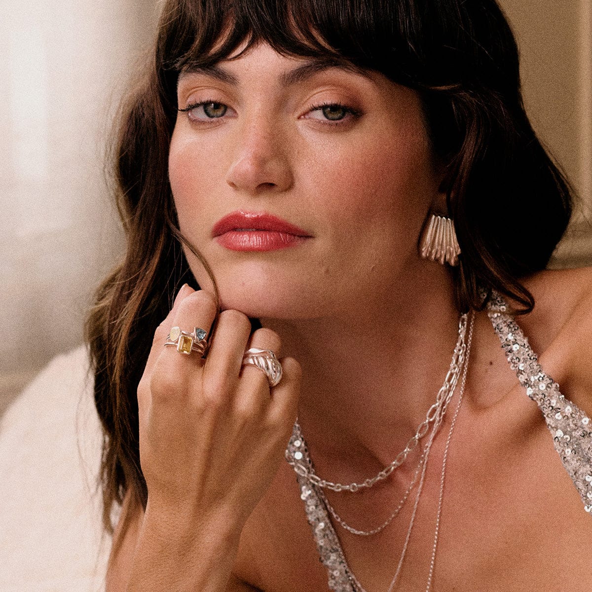 Citrine November Birthstone Ring Sterling Silver