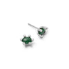 Green Aventurine Claw Stud Earrings Sterling Silver