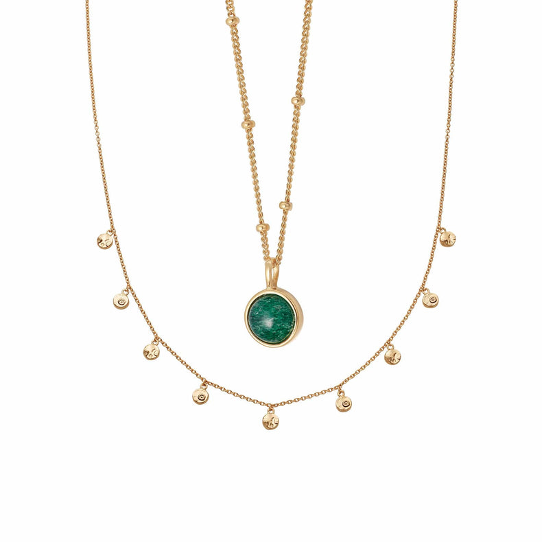 Comforting Sea Necklace Layering Set 18ct Gold Plate recommended