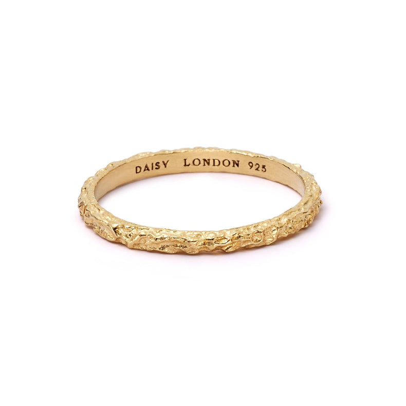 Coral Stacking Ring 18ct Gold Plate recommended