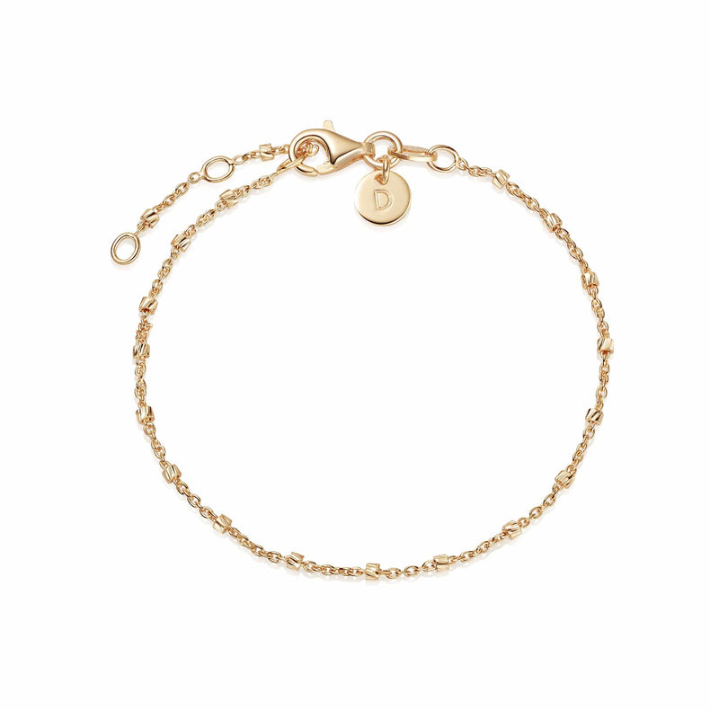 Cosmo Beaded Chain Bracelet 18ct Gold Plate recommended