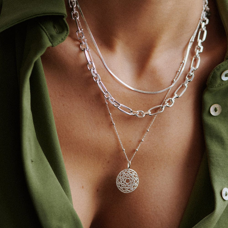 Crown Chakra Necklace Sterling Silver