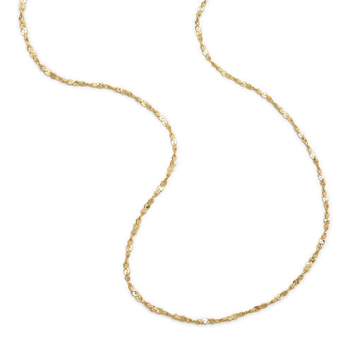 Curb Lighweight Chain Necklace 18ct Gold Plate