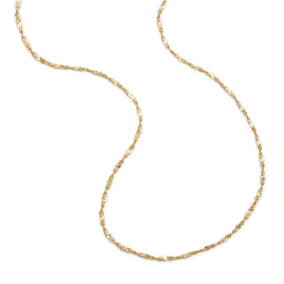 Curb Lighweight Chain Necklace 18ct Gold Plate