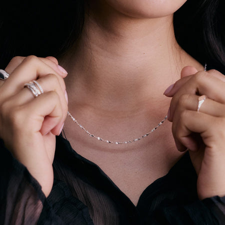 Curb Lighweight Chain Necklace Sterling Silver recommended