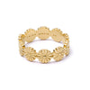Daisy Bloom Crown Band Ring 18ct Gold Plate