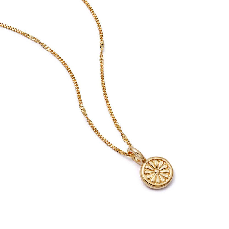 Daisy Bloom Mini Pendant Necklace 18ct Gold 