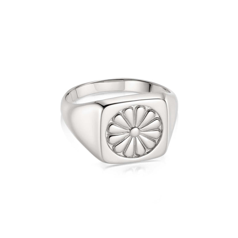 Daisy Bloom Signet Ring Sterling Silver recommended
