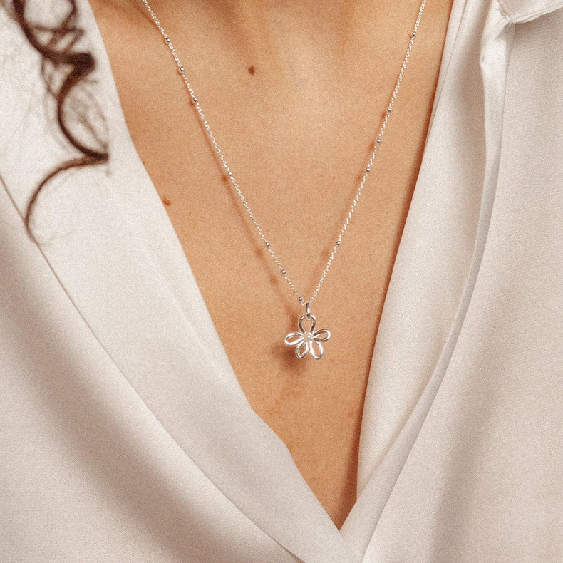 Daisy Bow Layering Set Sterling Silver