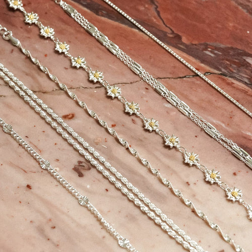 Daisy Chain Bracelet Sterling Silver