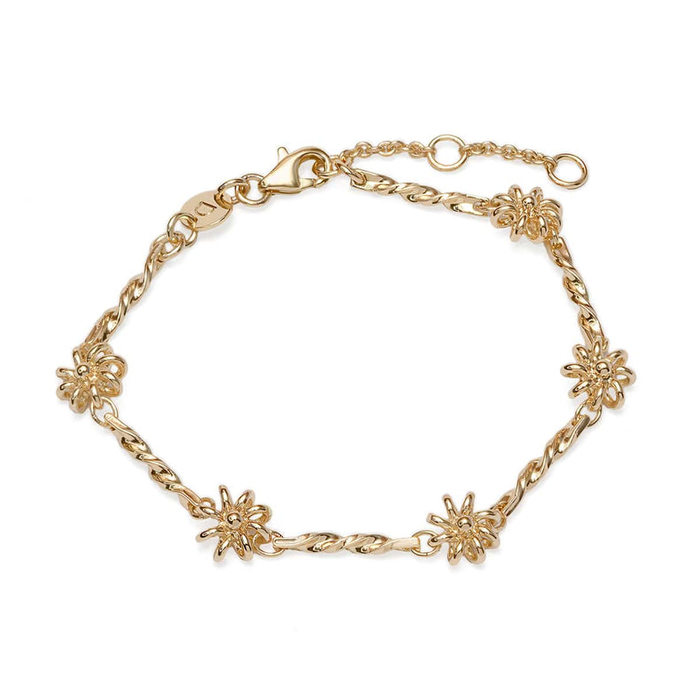 Daisy Chain Twist Bracelet 18ct Gold Plate recommended