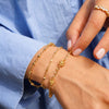 Daisy Chain Twist Bracelet 18ct Gold Plate