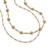 Daisy Chain Twist & Diamond Disc Necklace Layering Set 18ct Gold Plate