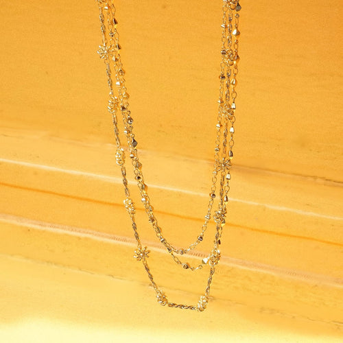 Daisy Chain Twist Necklace 18ct Gold Plate