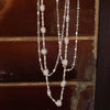 Diamond Disc Chain Necklace Silver Plate