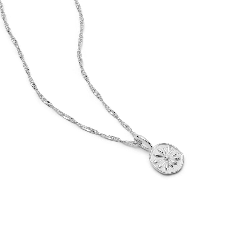 Daisy Flower Necklace Sterling Silver recommended