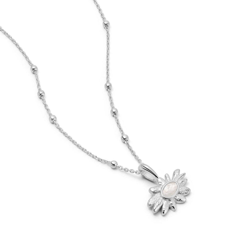Daisy Mother of Pearl Flower Necklace Sterling Silver recommended