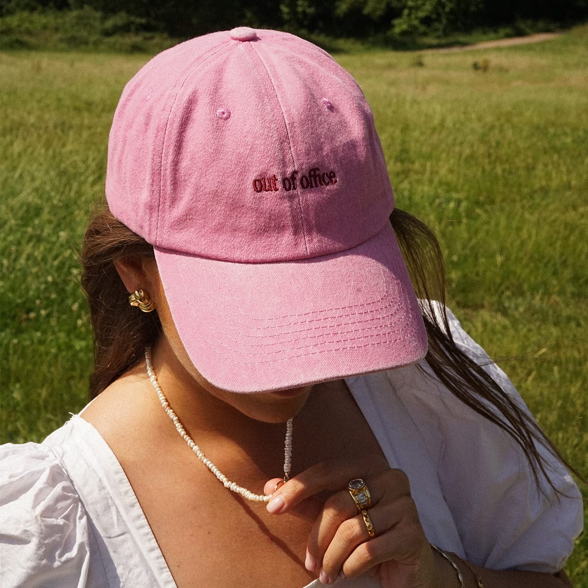 Daisy Pink 'Out Of Office' Cap