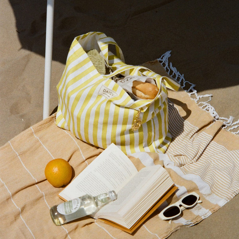 Daisy Stripe Tote Bag