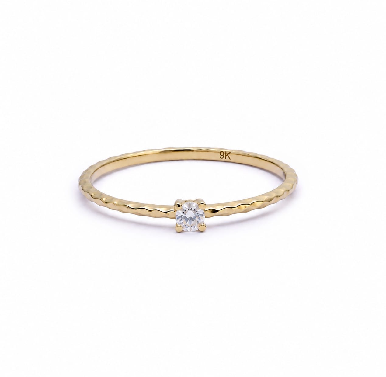 Diamond April Birthstone Ring 9ct Solid Gold