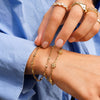 Diamond Disc Chain Bracelet 18ct Gold Plate