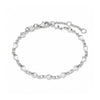 Diamond Disc Chain Bracelet Silver Plate