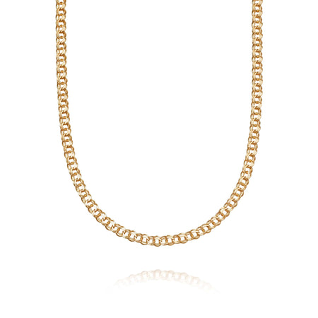 Double Curb Chain Necklace 18ct Gold Plate recommended