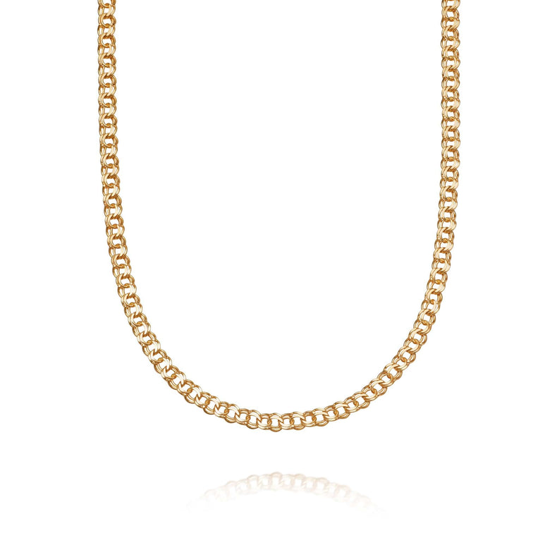 Double Curb Chain Necklace 18ct Gold Plate recommended
