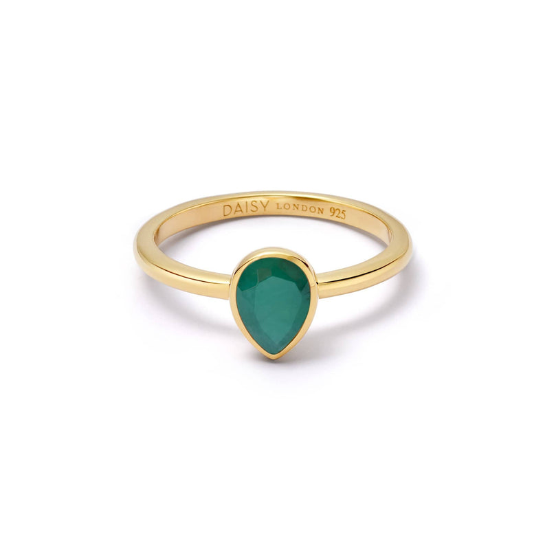 Emerald May Birthstone Ring 18ct Gold Plate recommended