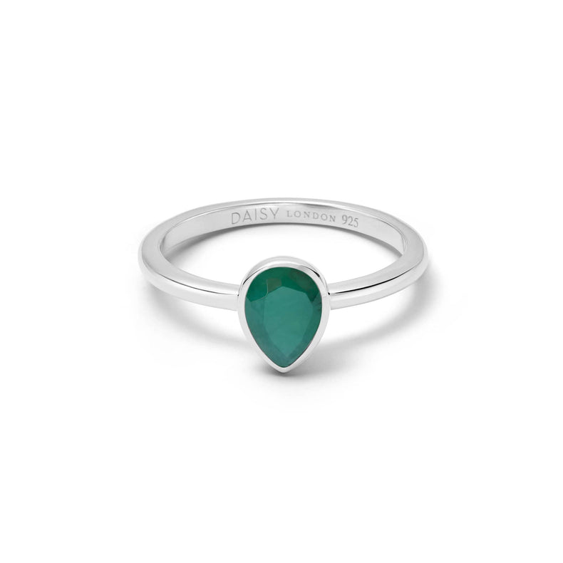 Emerald May Birthstone Ring Sterling Silver recommended