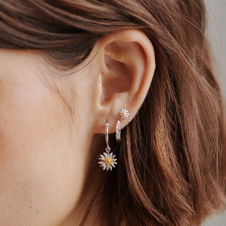 English Daisy Drop Earrings Sterling Silver recommended