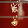 Engravable Bobble Heart Necklace 18ct Gold Plate