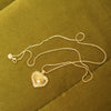 Engravable Bobble Heart Necklace 18ct Gold Plate