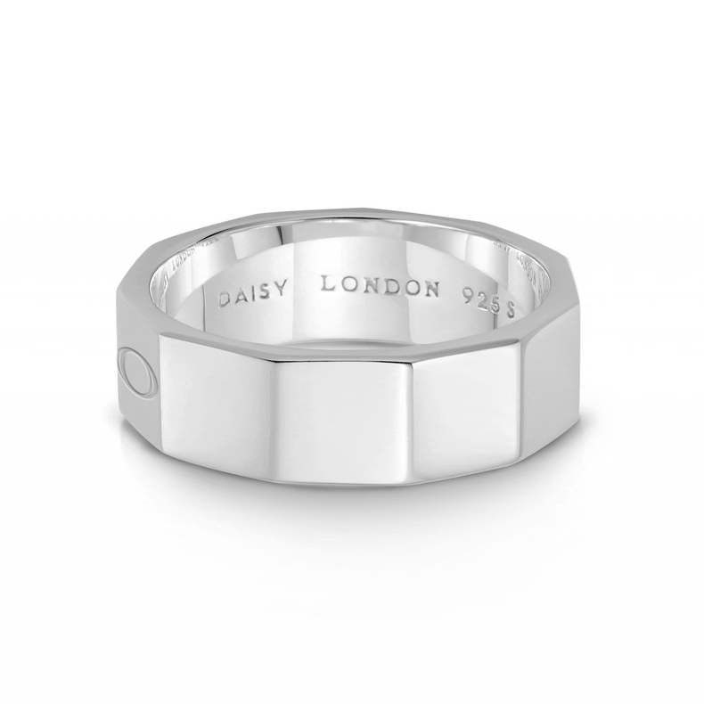 Engravable Geometric Band Ring Sterling Silver recommended