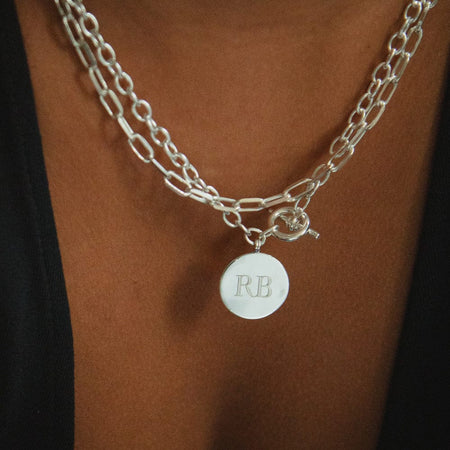 Engravable Medallion Necklace Sterling Silver recommended