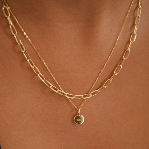 Engravable Mini Pendant 18ct Gold Plate