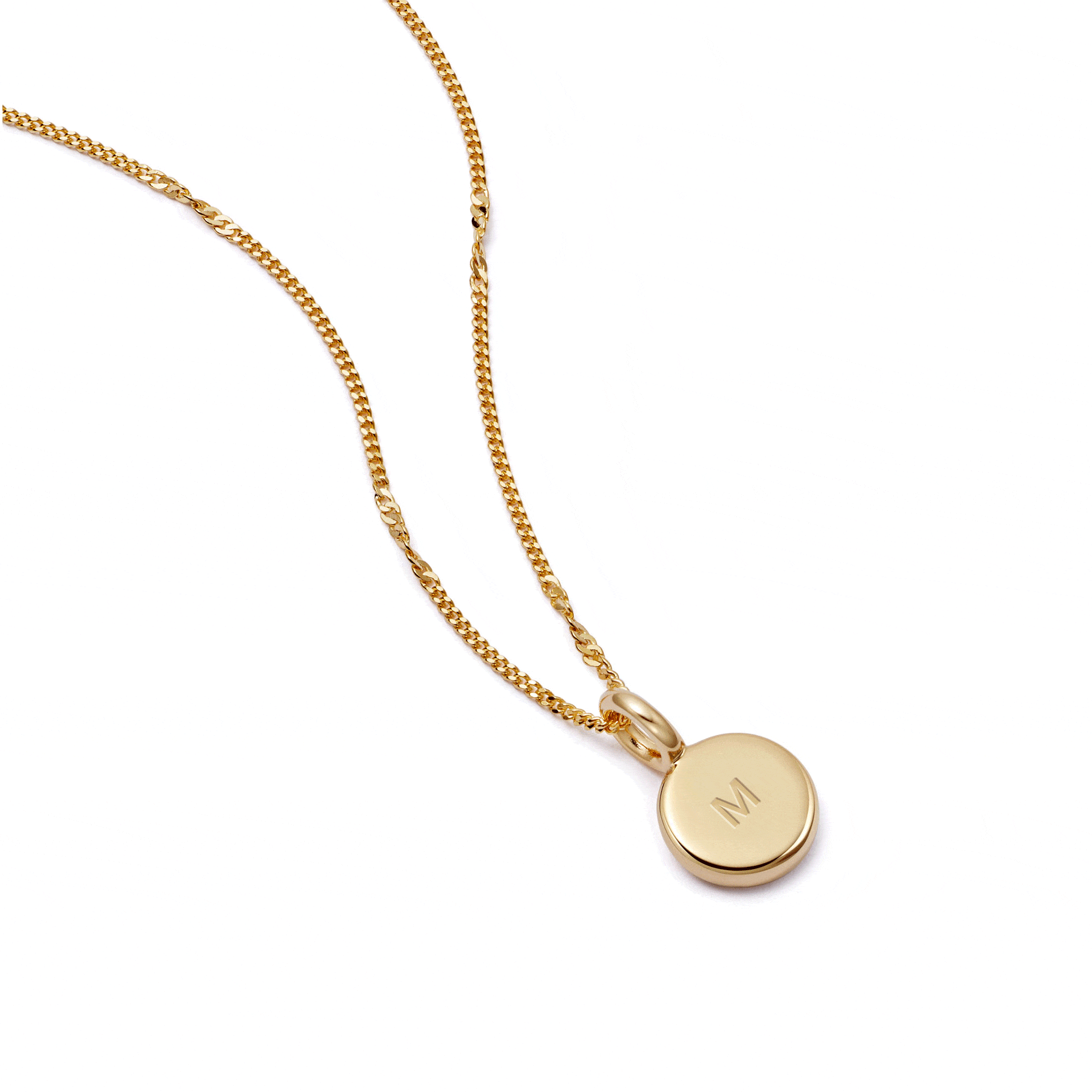 Engravable Mini Pendant 18ct Gold Plate – Daisy London