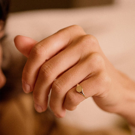 Engravable Pinky Signet Ring 9ct Solid Gold recommended