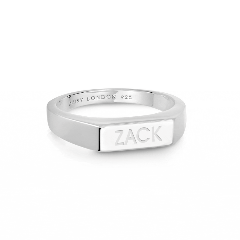 Engravable Rectangle Signet Ring Sterling Silver recommended