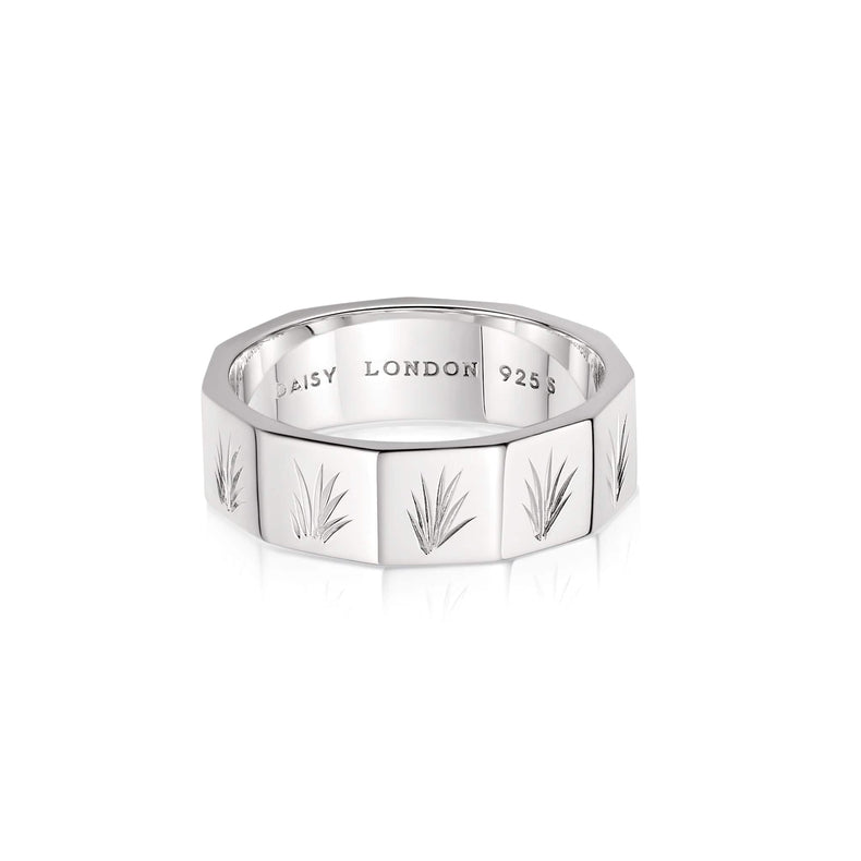 Engraved Geometric Band Ring Sterling Silver recommended